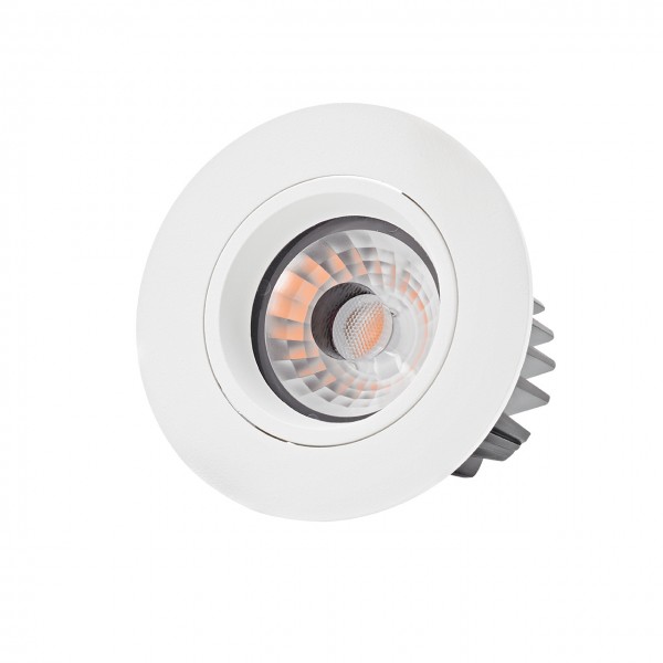 SIGOR 9W ARGENT Downlight IP44 Ø68mm weiß 36° 3000K dim